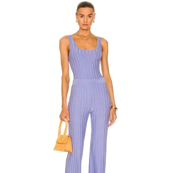 JONATHAN SIMKHAI STANDARD Irene Ribbed U Neck Bodysuit - Picture 2 of 7